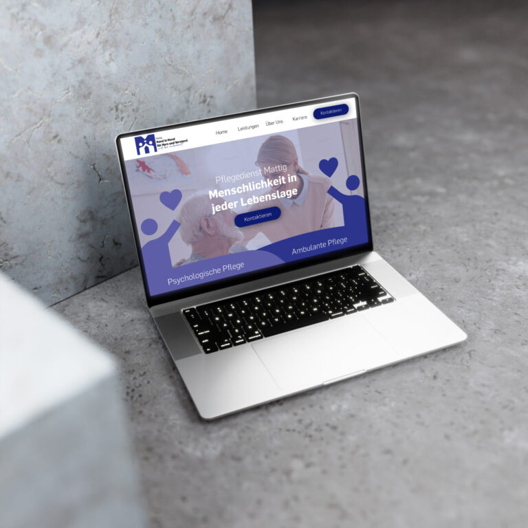 Mattig Webseite auf Macbook